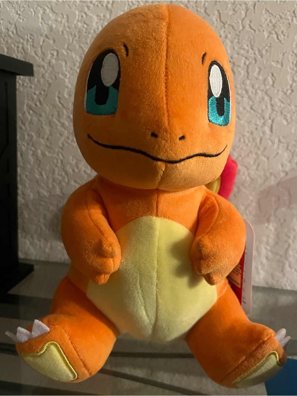 Pokemon Plush NEW with tags Orange Charmander Doll with Teal Eyes sitting stance